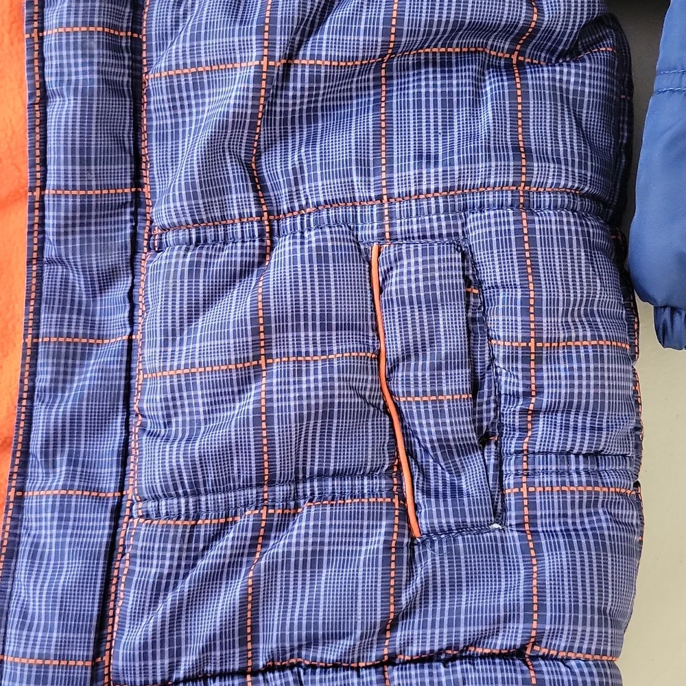 Xtreme Boys Plaid Down‑Alternative Hooded Fleece Lined Puffer Jacket Size 5